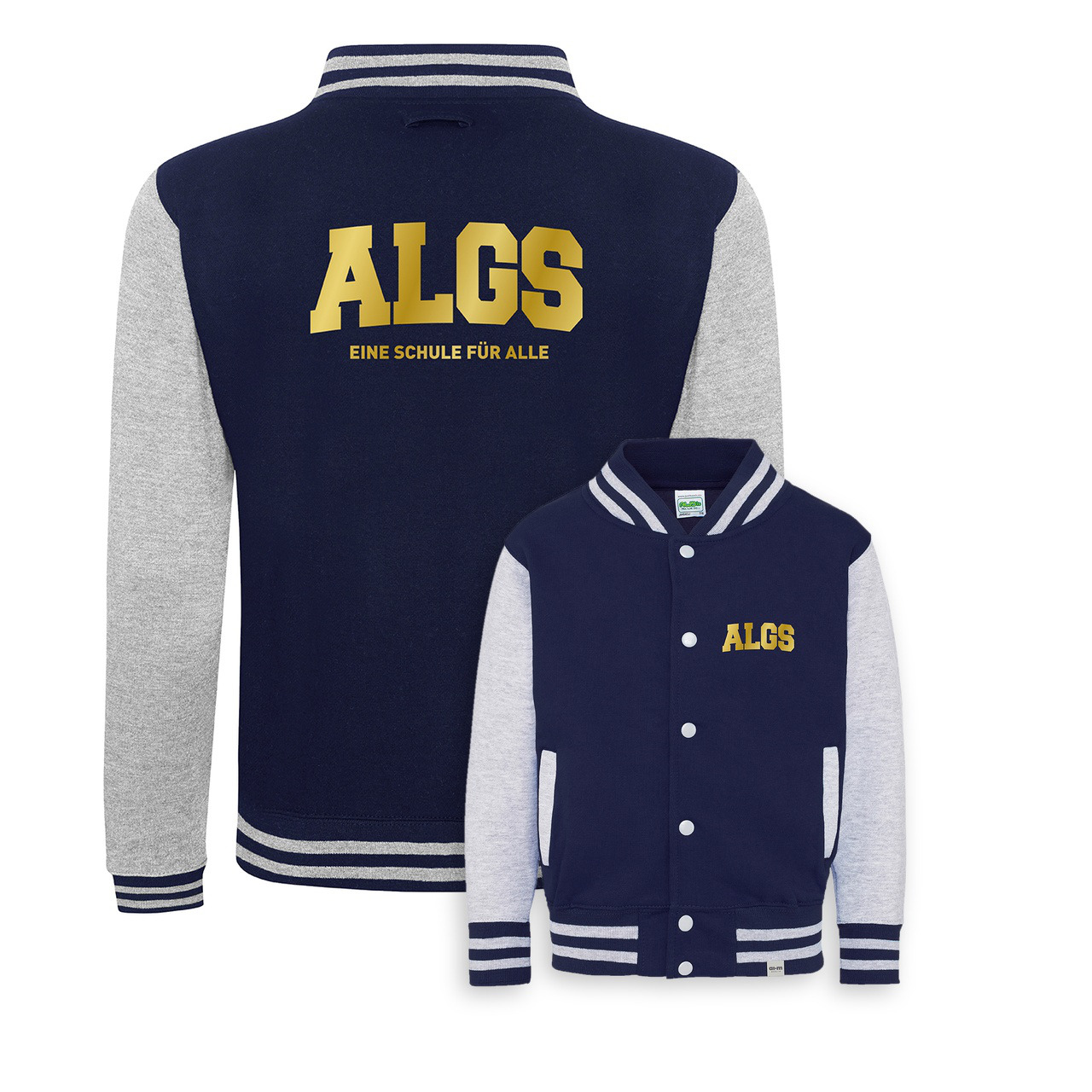 College-Jacke – Oxfordnavy-Hellgrau