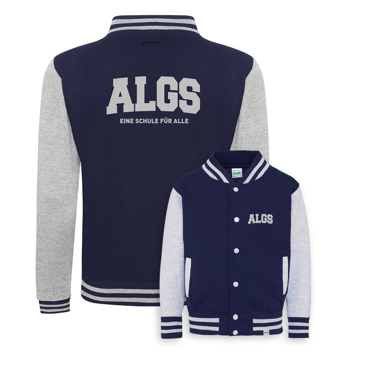 College-Jacke – Oxfordnavy-Hellgrau