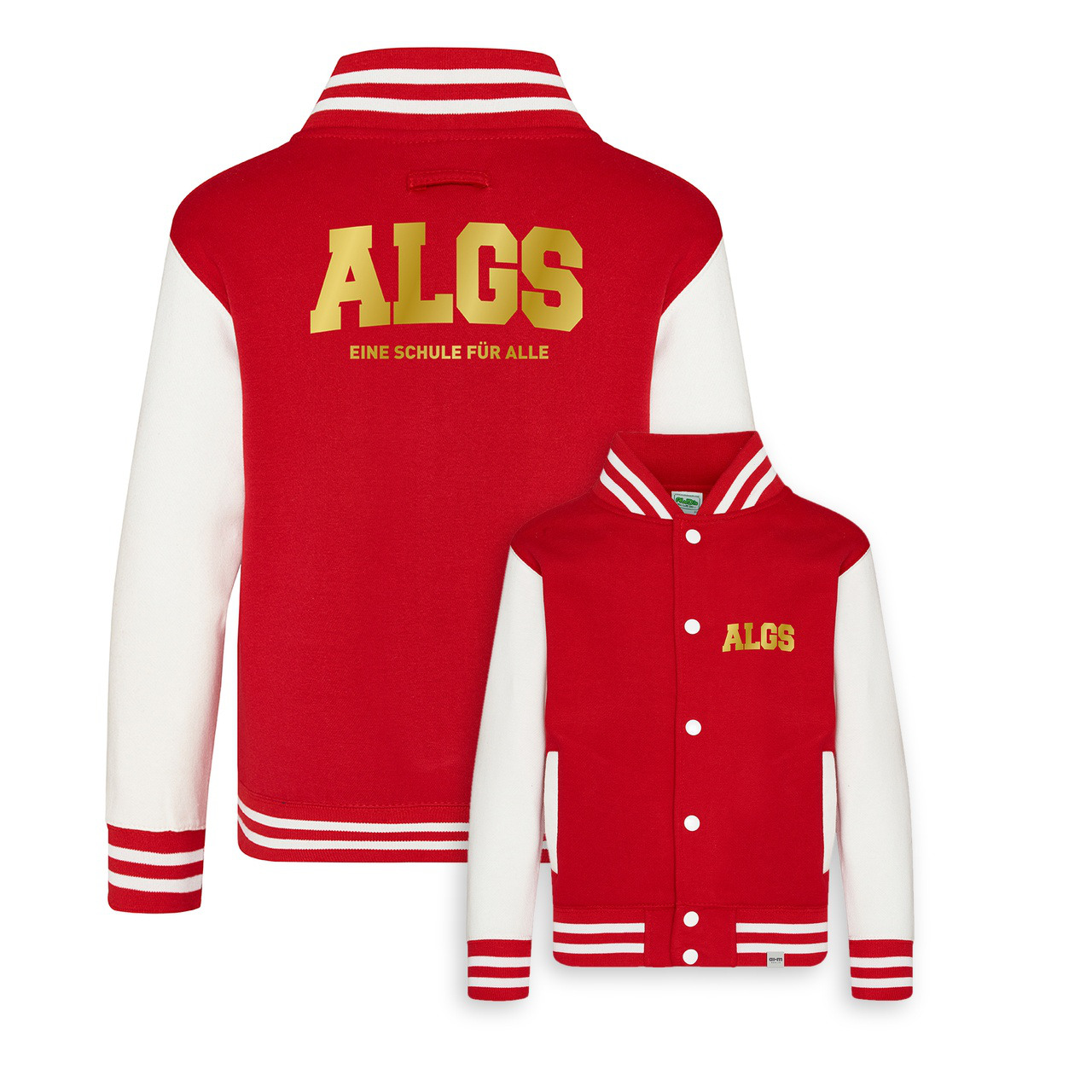 College-Jacke – Rot-Weiß