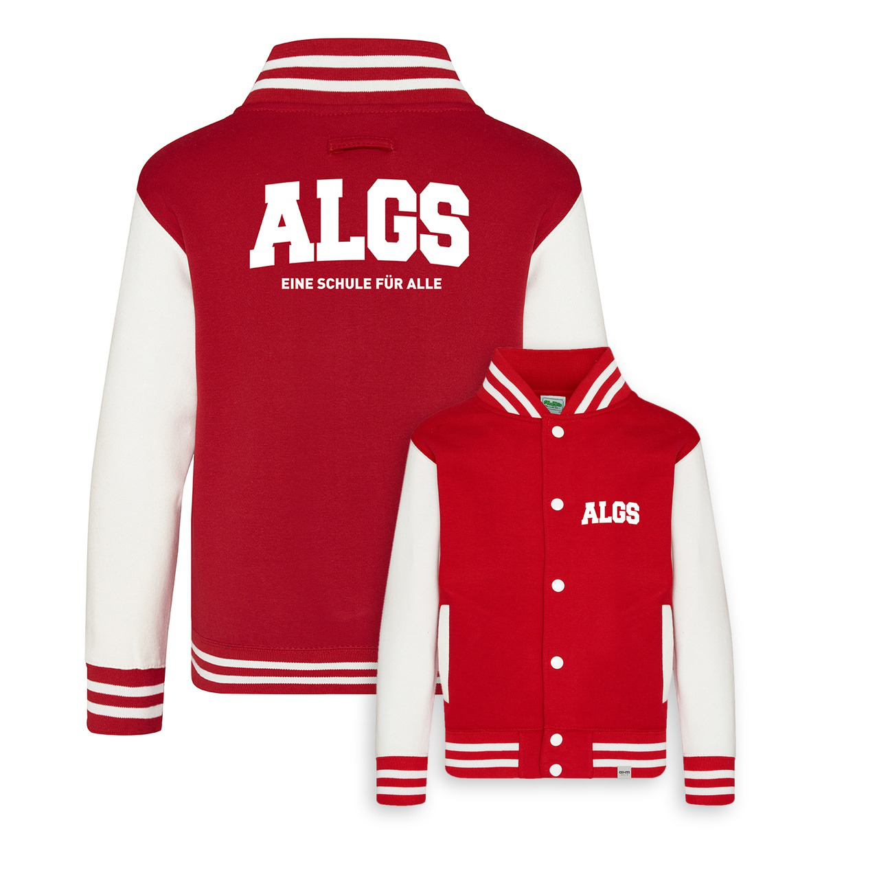 College-Jacke – Rot-Weiß