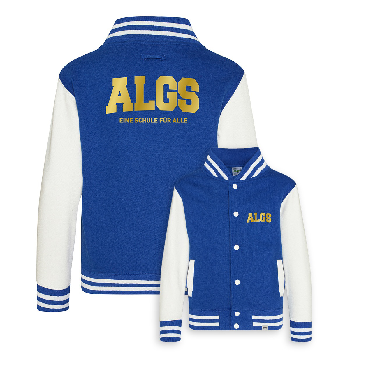 College-Jacke – Royalblau-Weiß