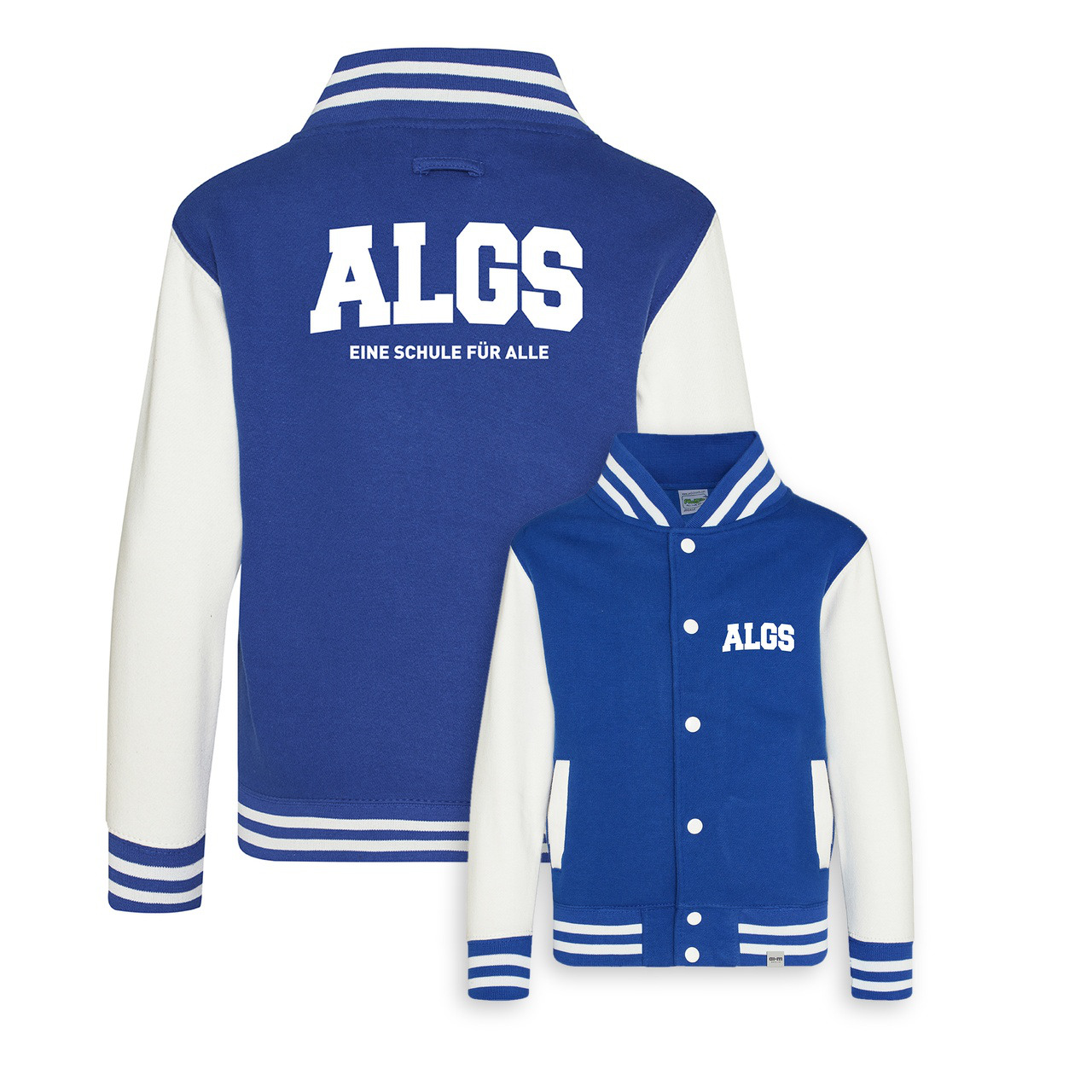 College-Jacke – Royalblau-Weiß