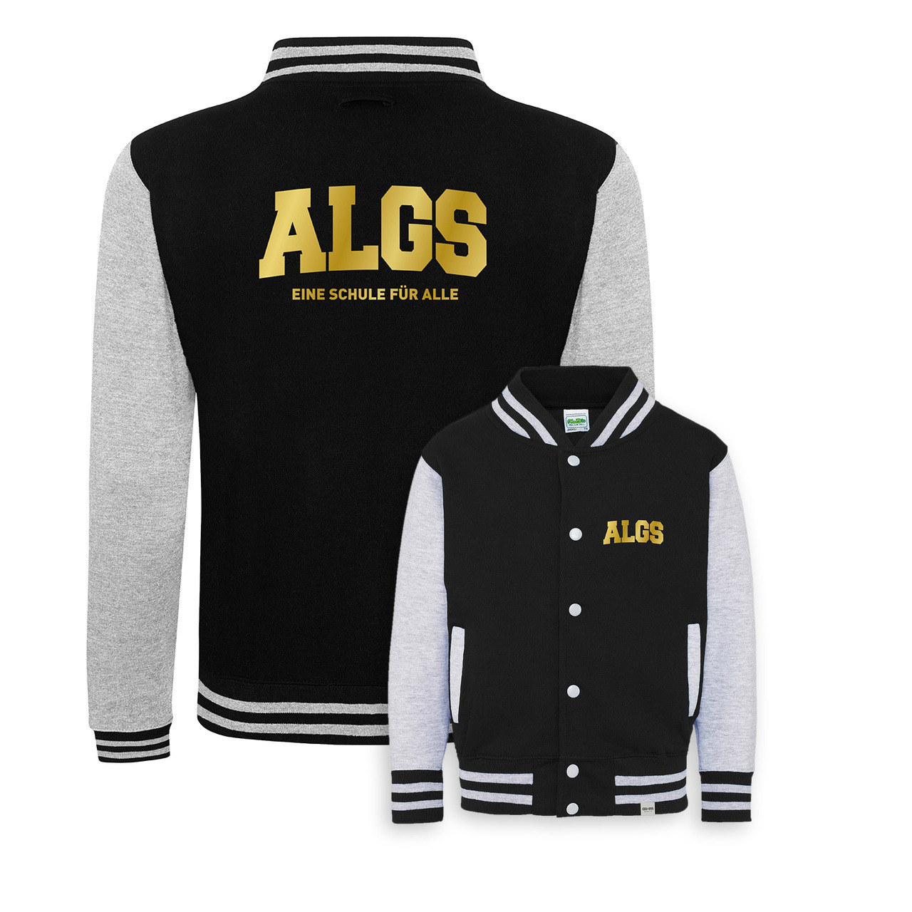 College-Jacke – Schwarz-Hellgrau