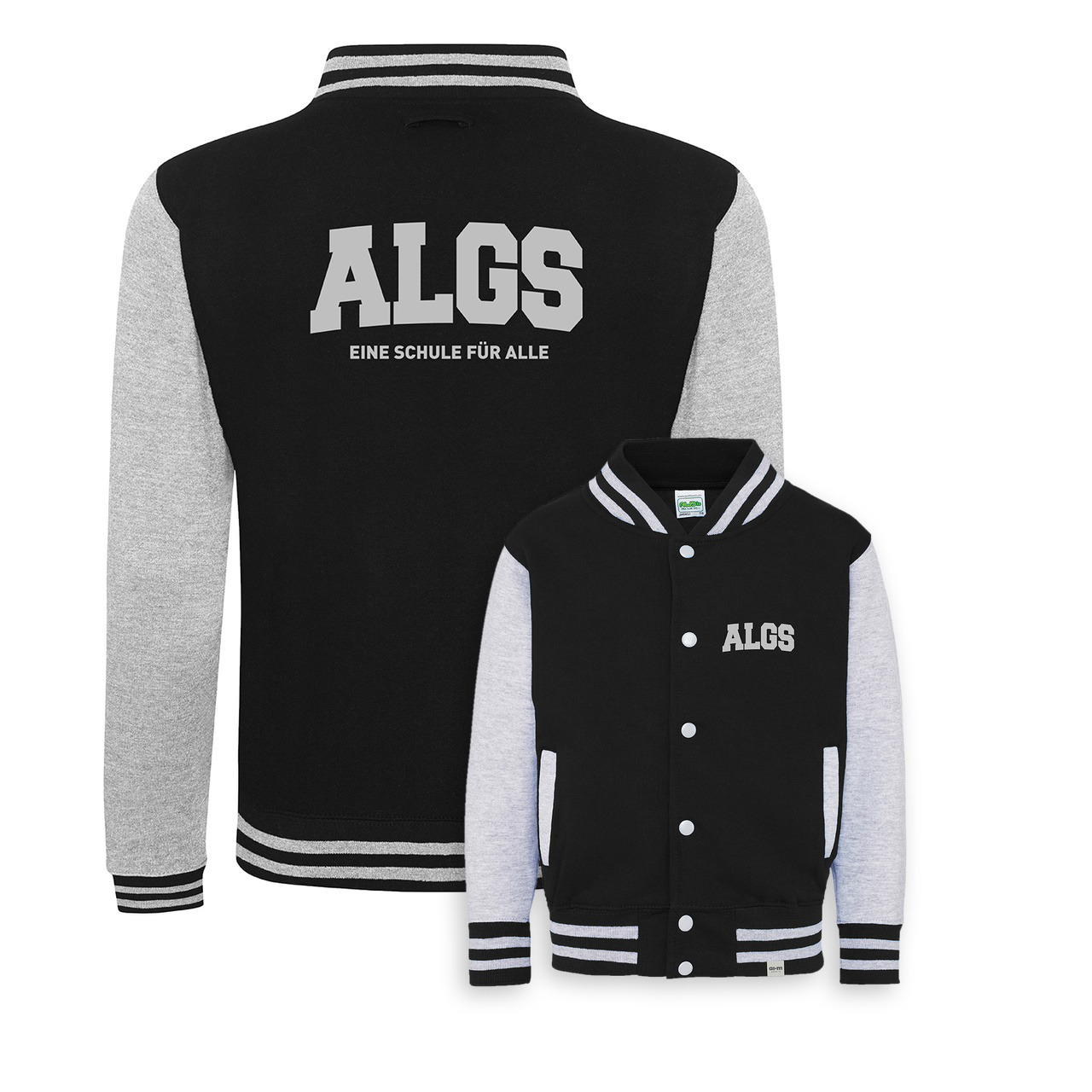 College-Jacke – Schwarz-Hellgrau