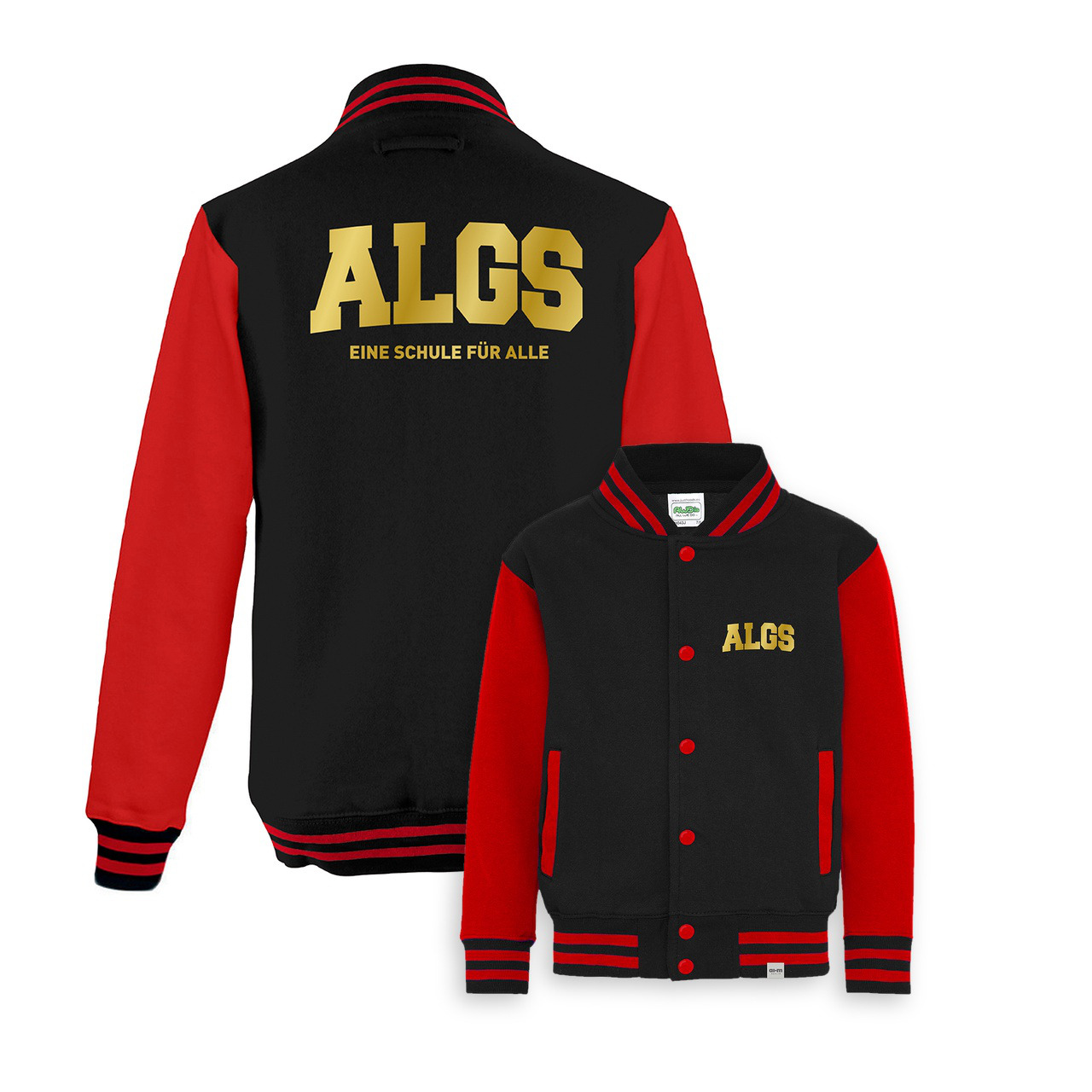 College-Jacke – Schwarz-Rot