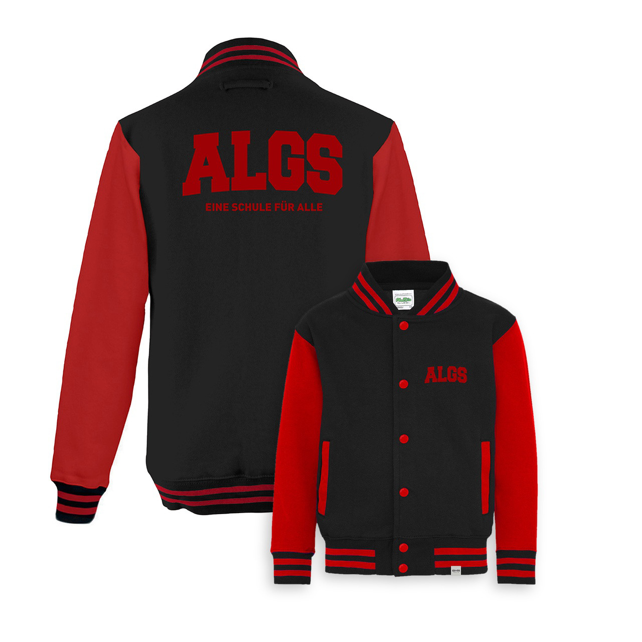 College-Jacke – Schwarz-Rot