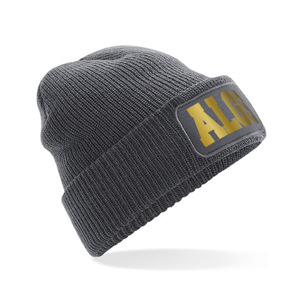 Patch Beanie – Grau