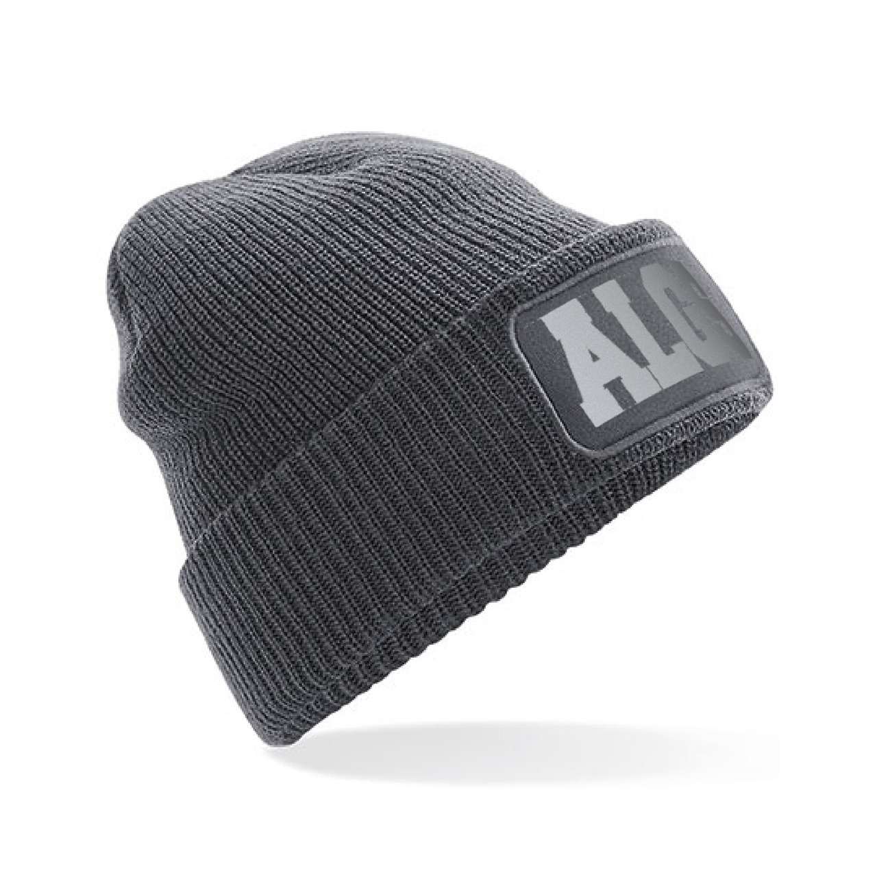 Patch Beanie – Grau
