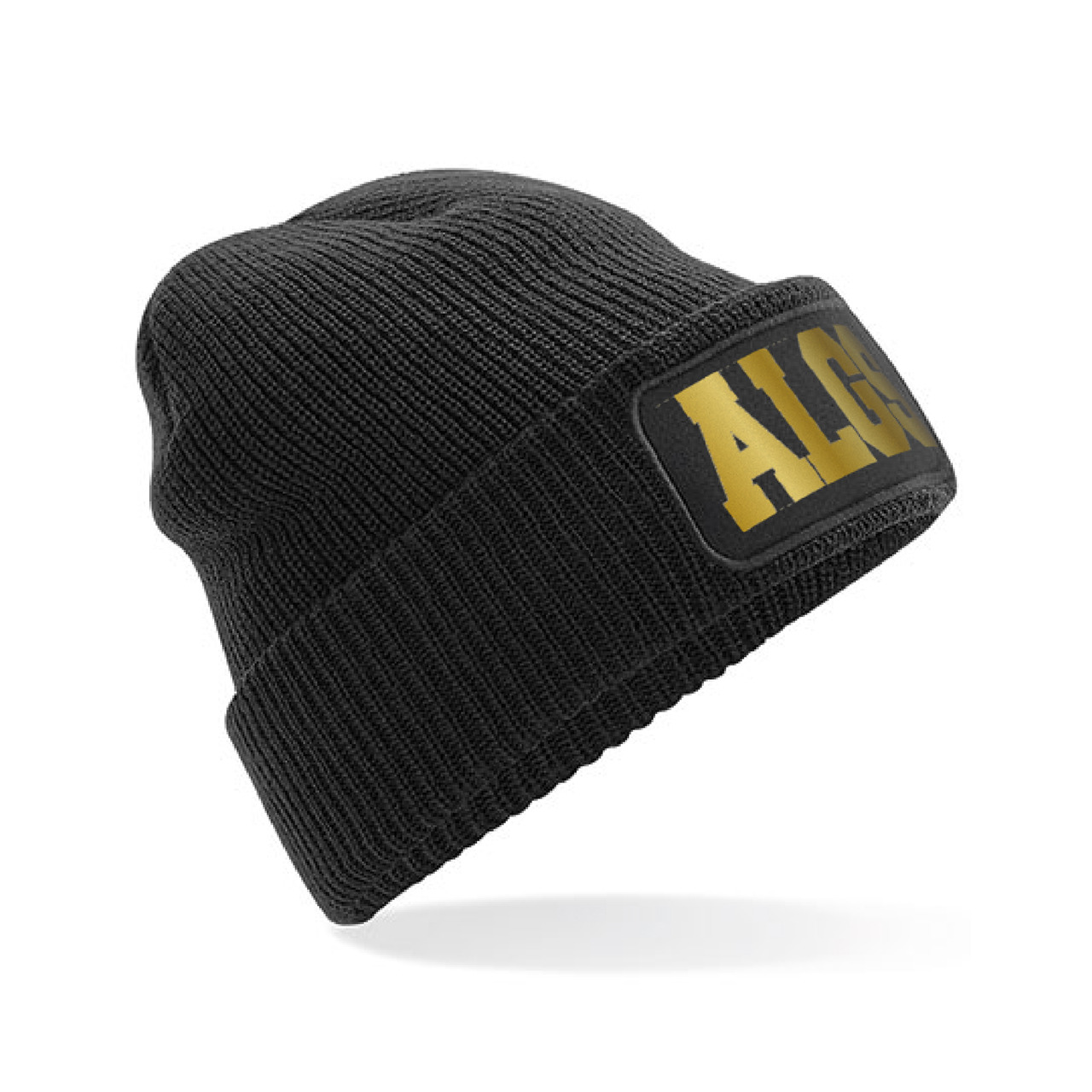 Patch Beanie – Schwarz