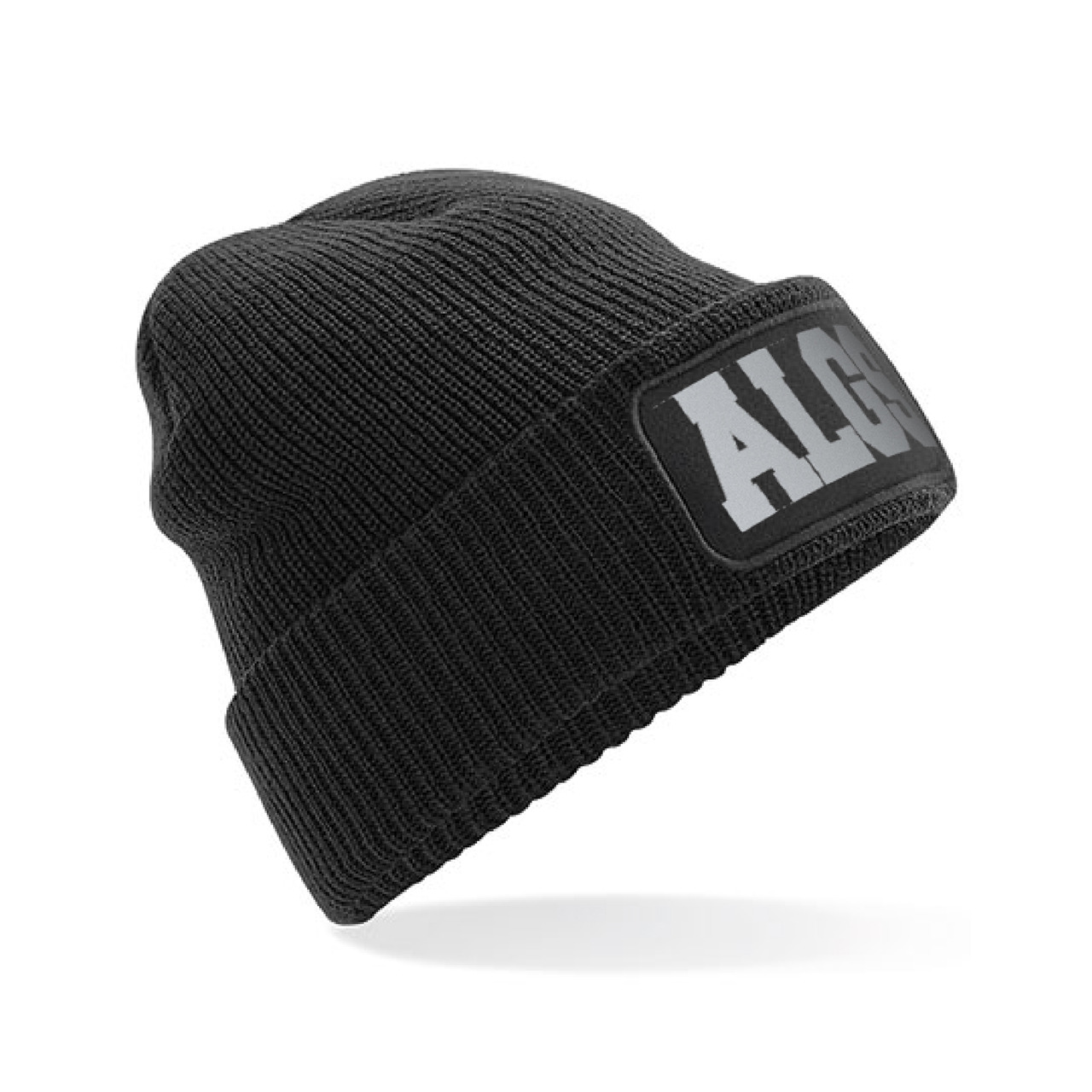 Patch Beanie – Schwarz